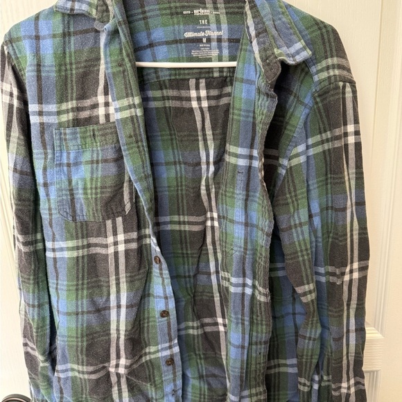 Urban Pipeline Green and Blue Checkered Flannel Shirt - Picture 4 of 6